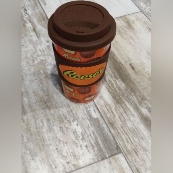 Reese’s Peanut Butter Cup Ceramic Travel Coffee Mug” - Picture 1 of 2